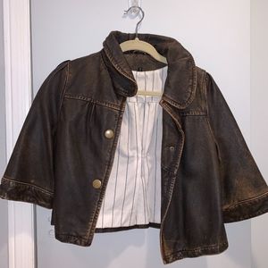 Cropped Leather Jacket